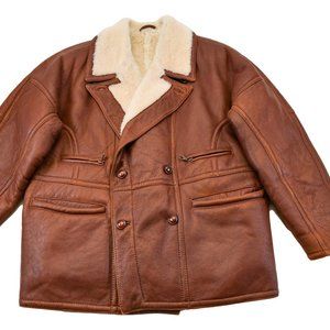 VINTAGE APPLAUSI ITALIAN SHEARLING LEATHER JACKET